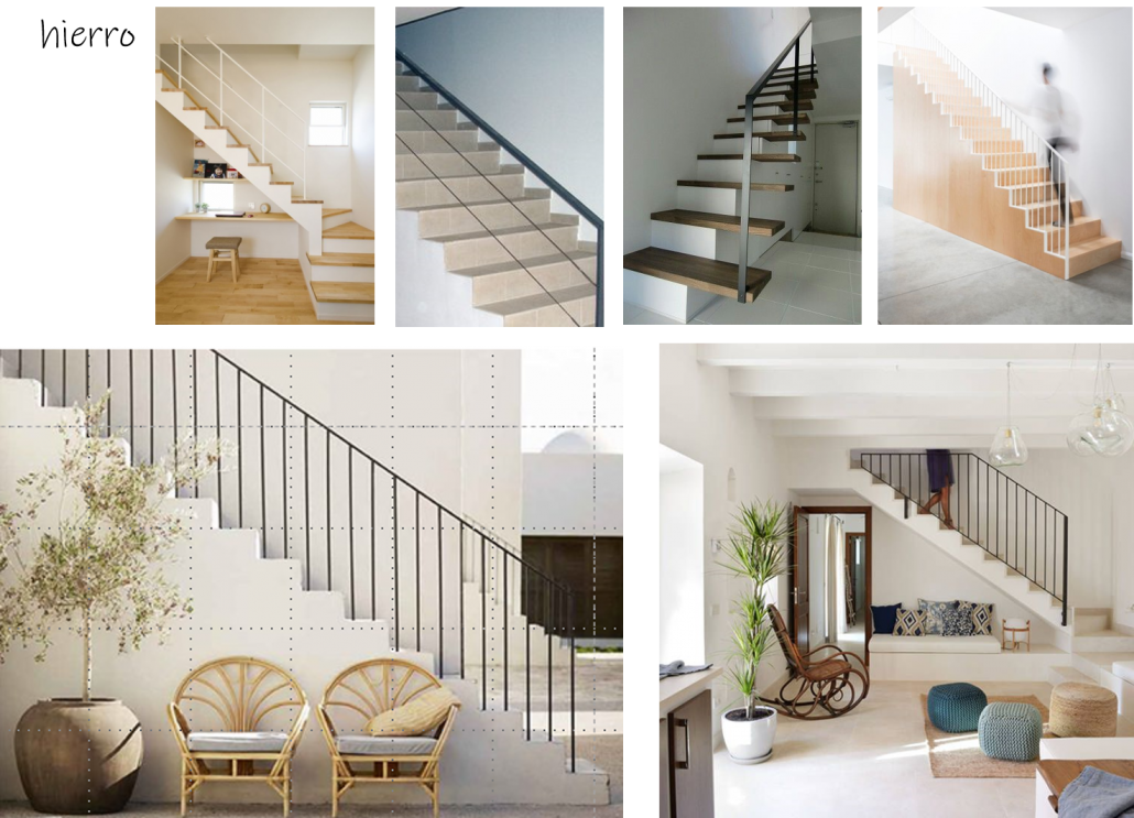 Tipos de barandillas para escaleras interiores según materiales y diseños
